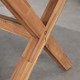 X-WOODY table de jardin -  Structure plateau en fibre de ciment et pieds en acacia en forme X - 200 x 100 x 75cm