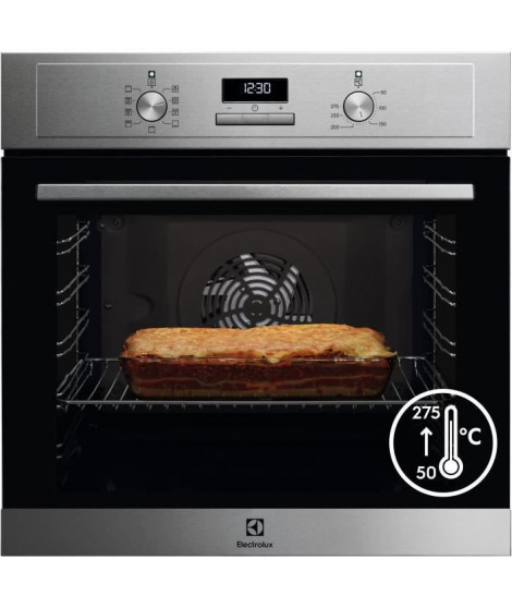 ELECTROLUX EOF3C40X - Four électrique encastrable - chaleur tournante pulsée - 72 L - Catalyse - A+ - Inox