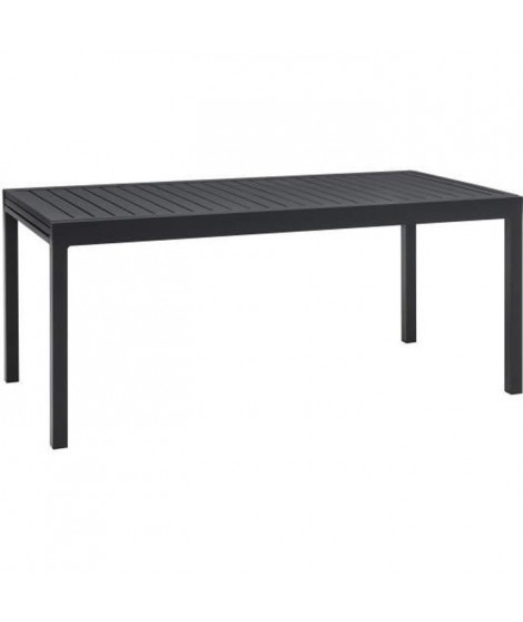 Table extensible 6 a 10 personnes - 180/240 x 90 x H75cm - Aluminium - Extension latérale manuelle - Gris