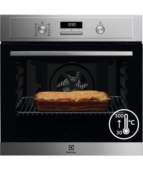 ELECTROLUX ECF6P62X - Four électrique encastrable - chaleur pulsée - multifonction - 68L - Pyrolyse - A+ - porte froide