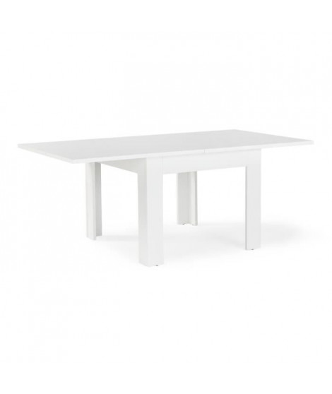 Table a manger extensible NUORI -  Décor blanc mat - 6/8 personnes - L 96-190 x l 95 cm