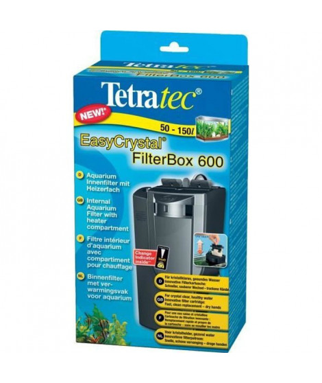 TETRA EasyCrystal filterbox 600 filtre intérieur - 600 l/h - pour aquariums de 50 a 150 litres