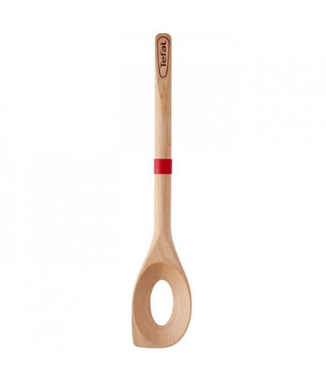 TEFAL Cuillere a risotto Ingenio - Bois hetre et silicone platinium - 32 cm