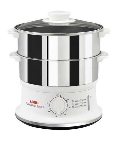 TEFAL Cuiseur vapeur inox, 900 W, Minuteur 60 min, Arret automatique, Résistant, Compact, Cuisson saine  VC145100