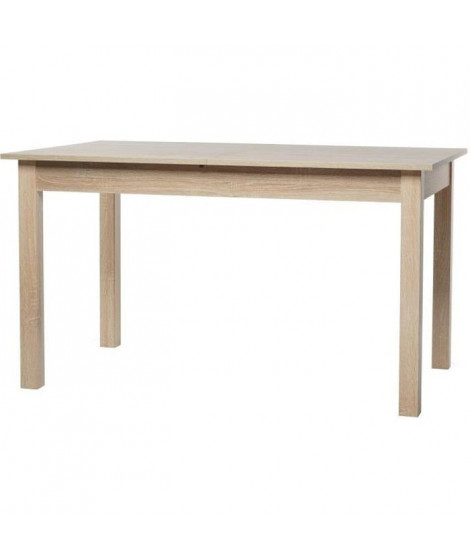 COBURG Table a manger extensible de 6 a 10 personnes classique décor chene - L 137-177 x l 80 cm