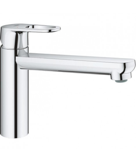 GROHE Robinet évier de cuisine Start Flow, mitigeur monocommande avec mousseur économique d'eau, rotation 140°, chromé, 31691000