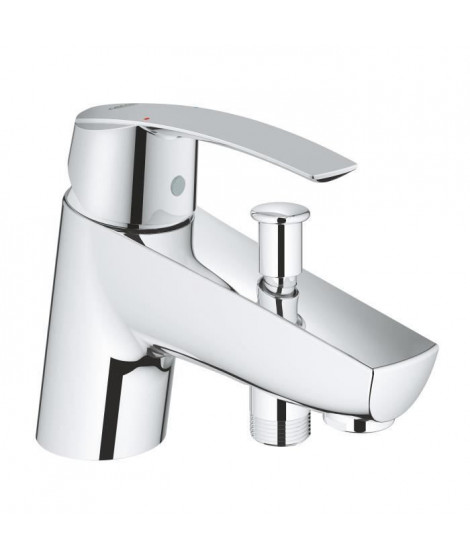 GROHE Robinet de bain Start, robinet a montage sur plage, flexibles de raccordement souples 1/2, inverseur 2 sorties, 23229001