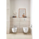 GROHE Cuvette WC suspendue, Essence Ceramic, sans rebord, traitement anti-calcaire et anti-bactérien Pure Guard, caréné, 3957…