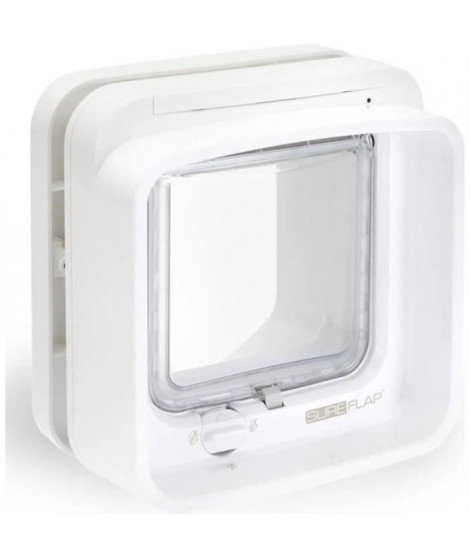 SUREFLAP Chatiere a puce électronique DualScan - Blanc - 142 mm x 120 mm (Mémorisation d'un maximum de 32 puces)