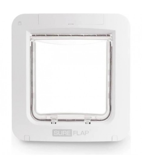 SUREFLAP Grande Chatiere a Puce électronique Connecté - Blanc - 178 mm x 170 mm (Livré sans le Hub)