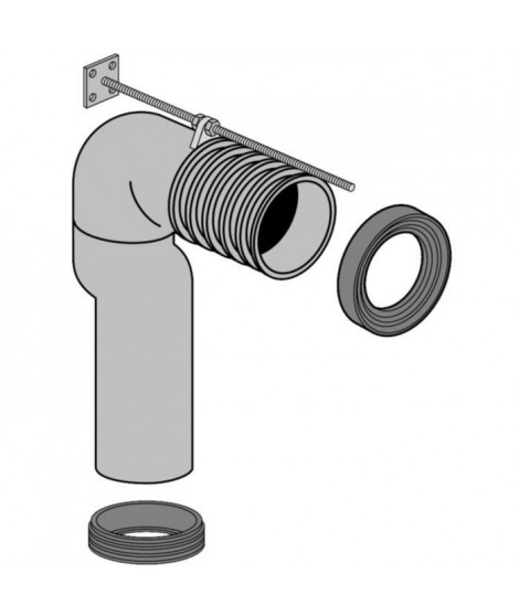 VILLEROY & BOCH - Coude spécial pour cuvette sortie verticale  95 - 185 mm