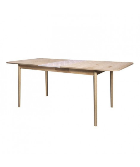 SOFIA Table de séjour avec extension - Bois avec motif - L 200 x P 90 x H 75 cm