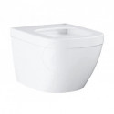 GROHE cuvette WC suspendue compact Euro ceramic, sans bride, caréné, volume de chasse 3/5 L, chasse triple vortex, 39206000