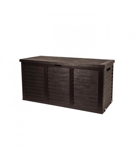 TOOD Malle de rangement en résine - 306 L - 119x52x58 cm - Marron anthracite