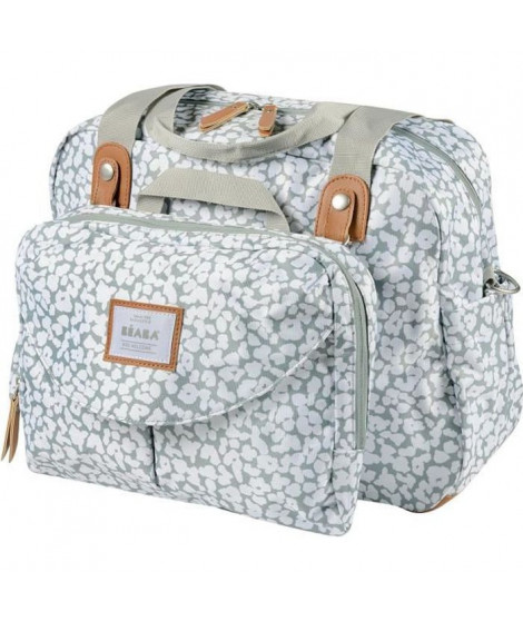 BEABA, Sac a langer Geneve II, Modulable, Grande contenance, Rangements multiples, Pochette avant amovible, Cherry Blossom