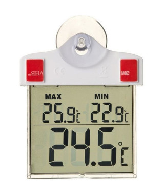 NATURE Thermometre extérieur mini-maxi - Fixation par ventouse