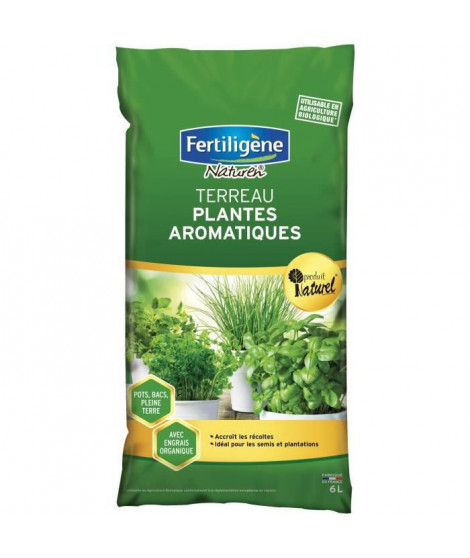 FERTILIGeNE - Terreau plantes aromatiques 6L