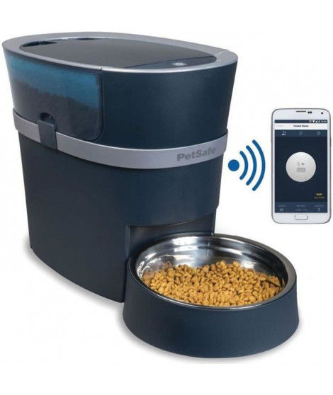 PetSafe - Distributeur de Croquettes Automatique Connecté Smart Feed pour Chien/Chat, avec minuterie, bol en acier inoxydable…
