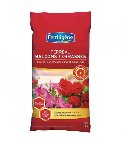 FERTILIGeNE - Terreau balcons terrasses 6L