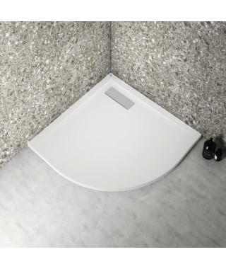 Receveur de douche extra plat 80x80 cm - quart de cercle - UltraFlat New - blanc - Ideal Standard