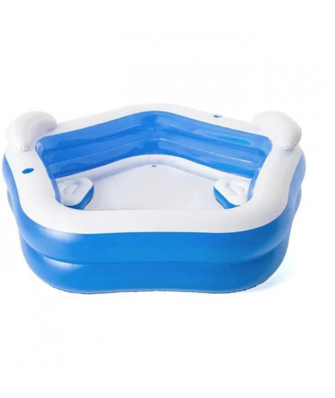 Piscine gonflable octogonale avec sieges et appuie-tetes - BESTWAY - 54153