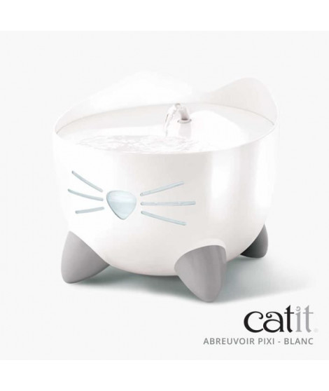 CAT IT Fontaine a eau automatique pour chat - 2,5 L - Blanc