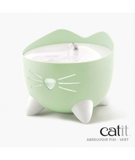 CAT IT Fontaine a eau automatique pour chat - 2,5 L - Vert