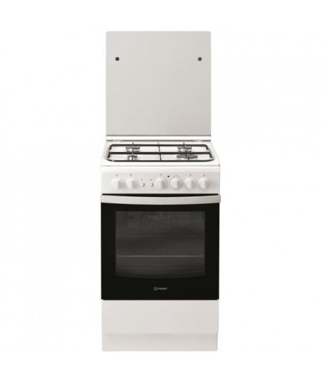 INDESIT IS5G2PCW/FR - Cuisiniere table gaz - 50cm - 4 zones de cuisson - Blanc