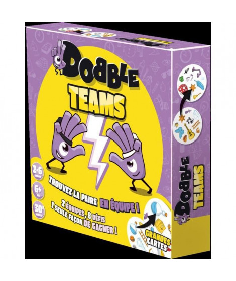 Zygomatic | Dobble Teams : Jouez en équipe | Jeu de société | a partir de 6 ans | 2 a 8 joueurs | 15 minutes