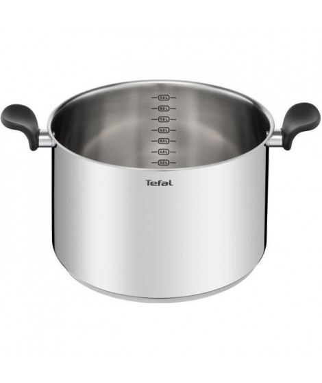 TEFAL E3086404 Primary Marmite 28 cm + couvercle, Garantie 10 ans, Acier inoxydable de premiere qualité, Induction, Mijoter