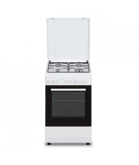 Cuisiniere gaz OCEANIC OCEACG50GW - 4 feux - L49,8 xP61 xH 86 cm - Blanc