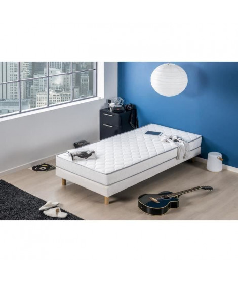 Matelas mousse 90 x 190 - Confort ferme - Epaisseur 16 cm - DEKO DREAM Kiva