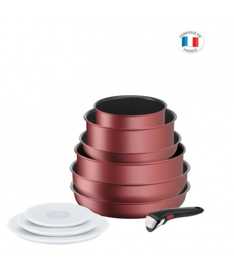 INGENIO DAILY CHEF Rouge Surprise Set 10 pieces : revetement antiadhésif, tous feux dont induction