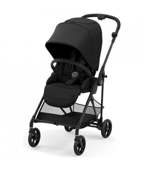 CYBEX Poussette Melio - Des la naissance - Jusqu'a 15kg - Carbon/Noir profond