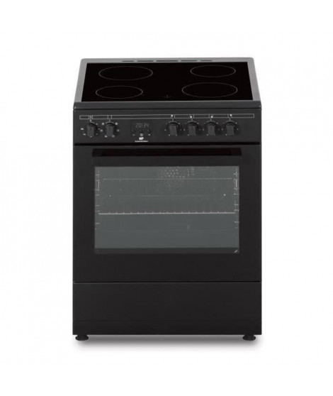 Cuisiniere vitrocéramique CONTINENTAL EDISON CECV60FCB - 4 feux - L58,8 xP61 xH83 cm - Noir