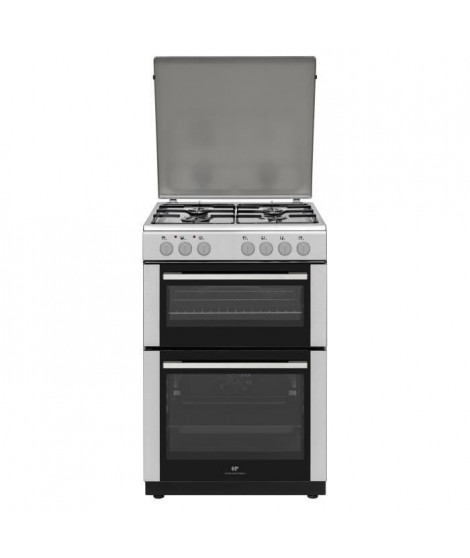 Cuisiniere gaz CONTINENTAL EDISON CEDF6060IX1 -  4 feux - inox - L60 xP60 x H90 cm