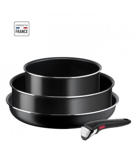 TEFAL L1539302 Ingenio EASY COOK&CLEAN Set 4 pieces - Revetement anti adhésif -Tous feux dont induction - Fabriqué en France