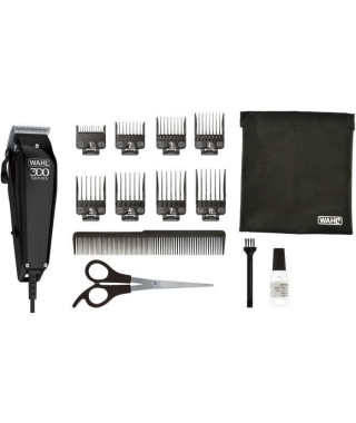 Tondeuse cheveux Home Pro 300 - WAHL 20102.0460 - Kit 15 pieces - 8 guides de coupe 3 mm a 25 mm - Filaire