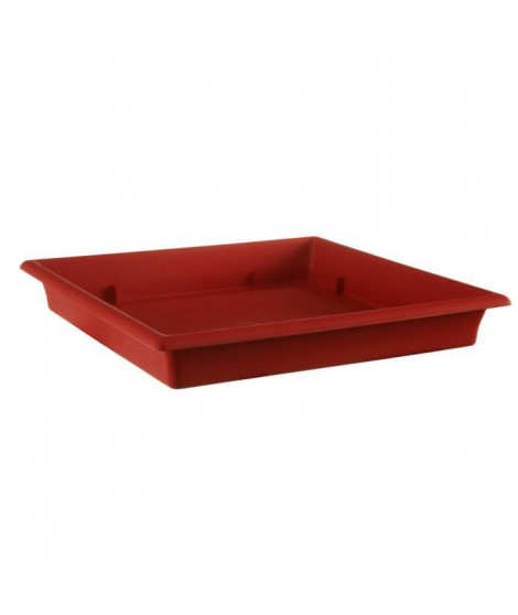 RIVIERA Plateau carré en plastique 30x30cm - Rouge