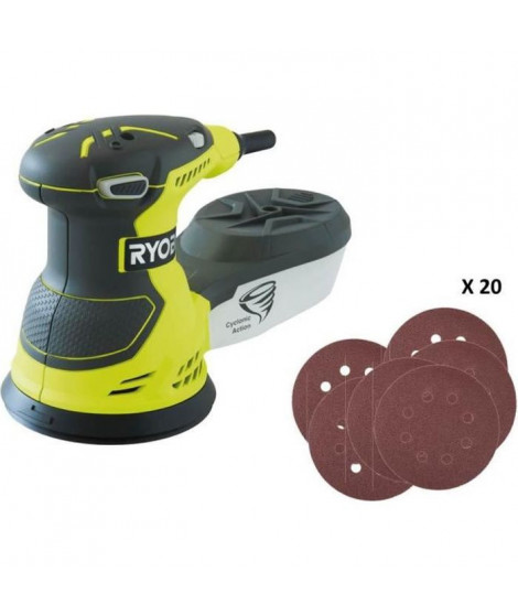 Ponceuse excentrique électrique RYOBI 300W 125mm - sac de transport - ROS300A