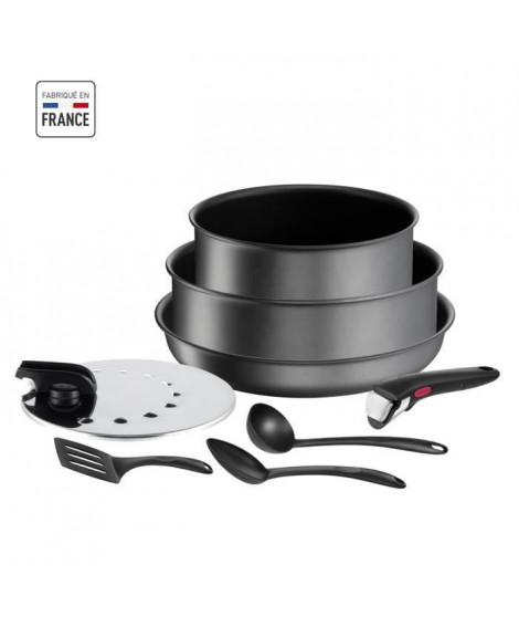 TEFAL INGENIO L7619002 Batterie cuisine 8 pieces, Tous feux dont induction, Casserole, Poeles, Fabriqué en France