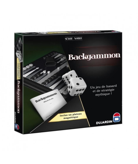 Backgammon jeu de plateau - Série noire - Jeu de société traditionnel - 55340 - DUJARDIN
