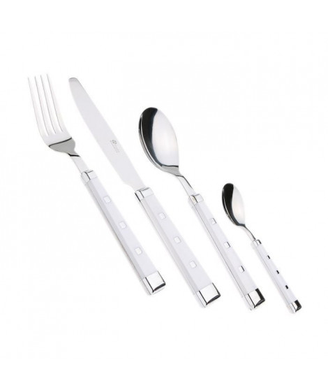 PRADEL EXCELLENCE - Ménagere belle table blanc 16 pieces en boite