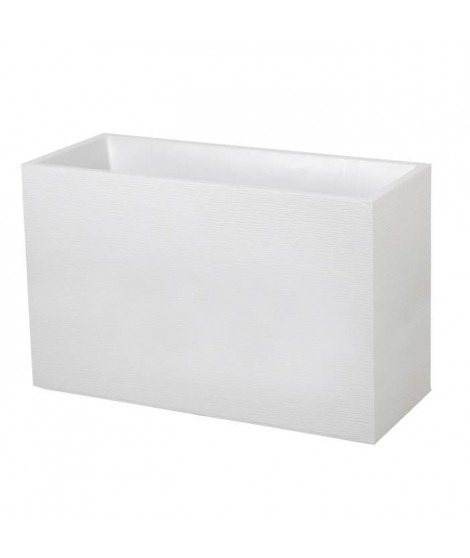 EDA Jardiniere Graphit 99,5x39,5x60cm - Contenance 116L - Blanc cérusé