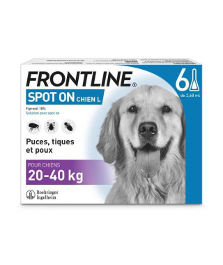 Frontline Spot On Chien L 6 pipettes