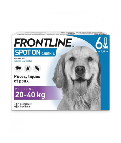 Frontline Spot On Chien L 6 pipettes