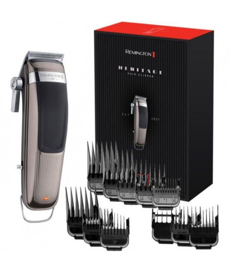 Remington HC9100 Tondeuse Cheveux Professionnelle Heritage - Lames Amovibles et Lavables - Moteur Pro - 11 Sabots