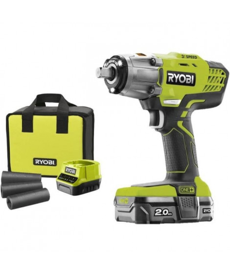 RYOBI Boulonneuse 18 Volts 1 x 2,0 Ah + 3 douilles