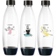 SODASTREAM Pack de 3 bouteilles de gazéification grand modele - Motif de bouteilles aléatoires