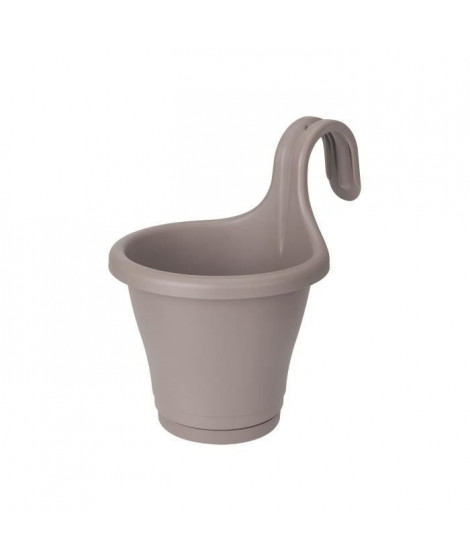 ELHO Jardiniere de balcon Corsica Simple - Taupe - Extérieur & Balcon - L 19,4 x W 27,1 x H 25,9 cm